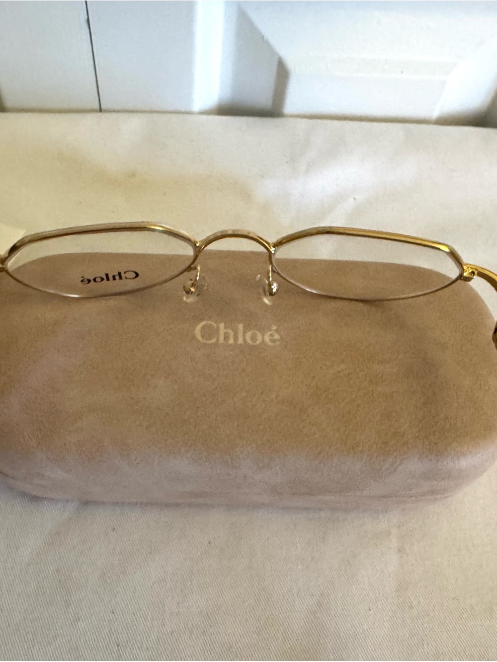 Chloé CE2156 757 Gold Brown Metal Full Rim Eyeglass Frames 49-19 140 Italy - Picture 5 of 10